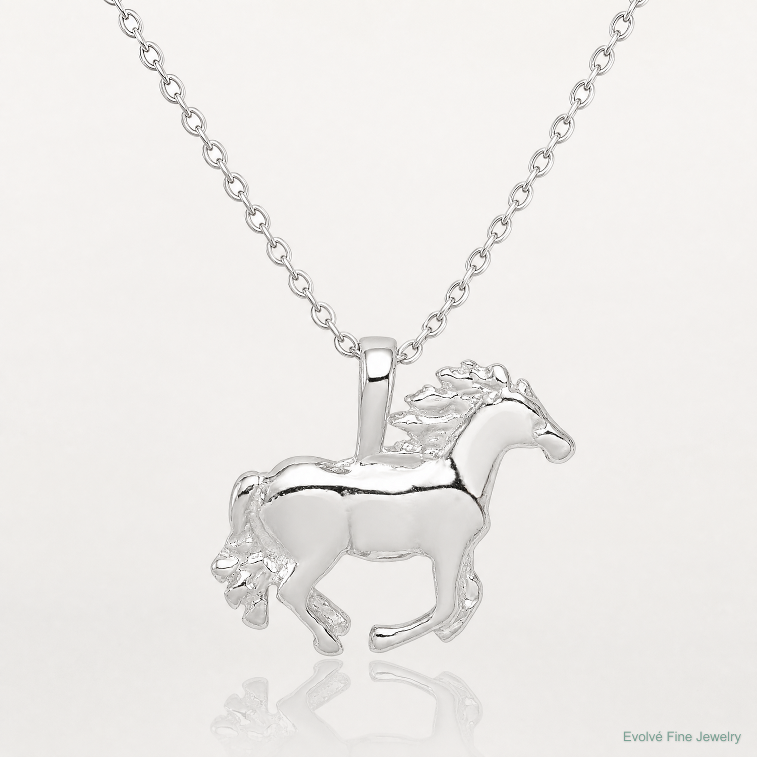 Sterling Silver Horse Charm - Lifestyle View
