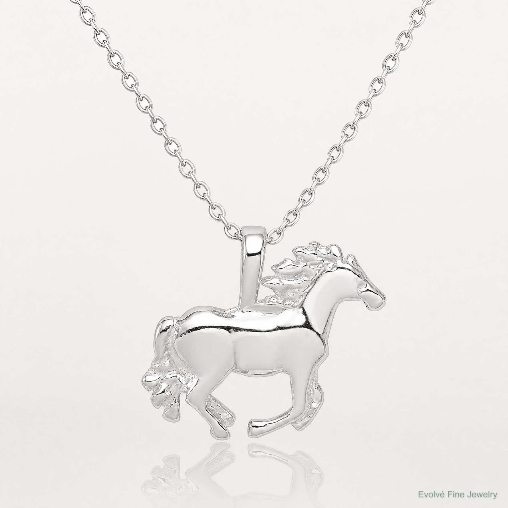Sterling Silver Horse Charm - Lifestyle View