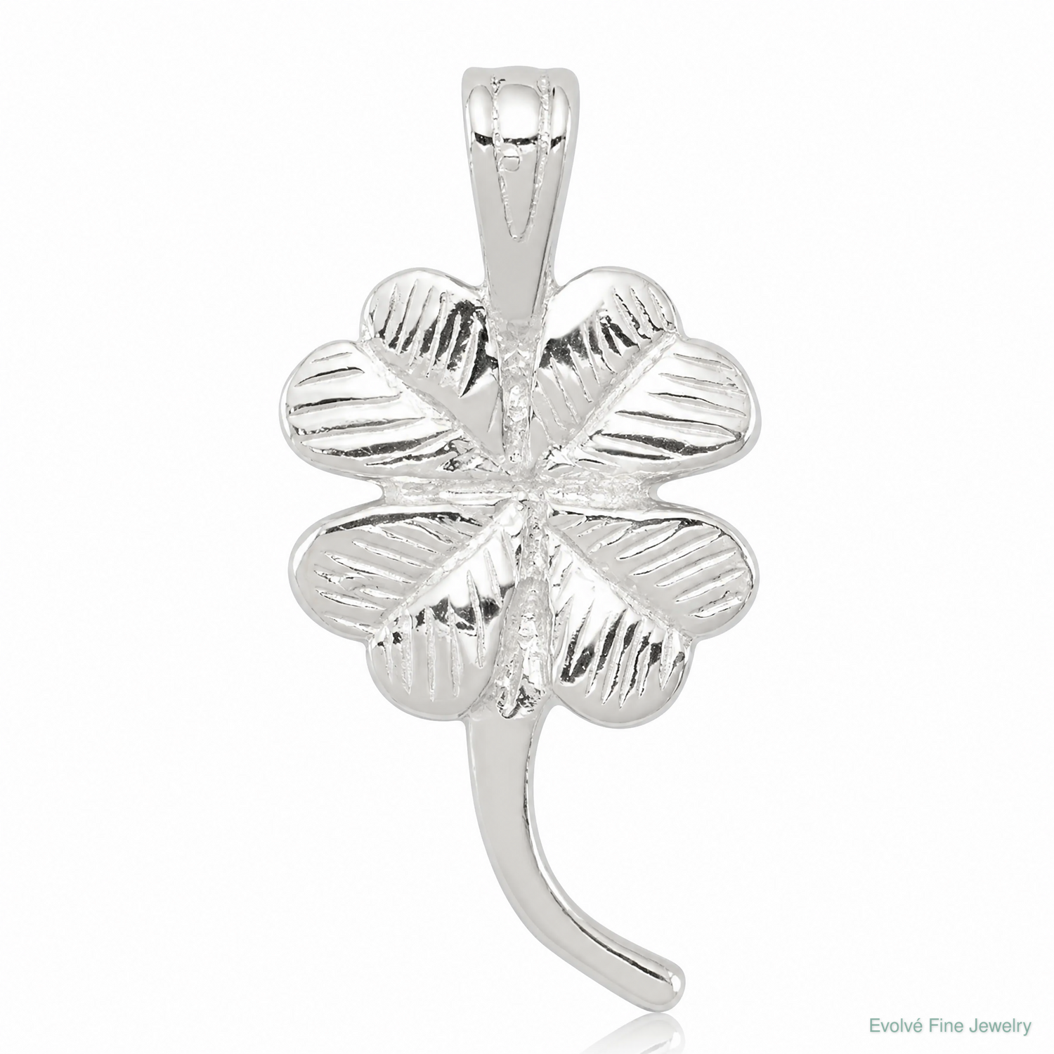 Sterling Silver 4-leaf Clover Charm - Lifestyle View