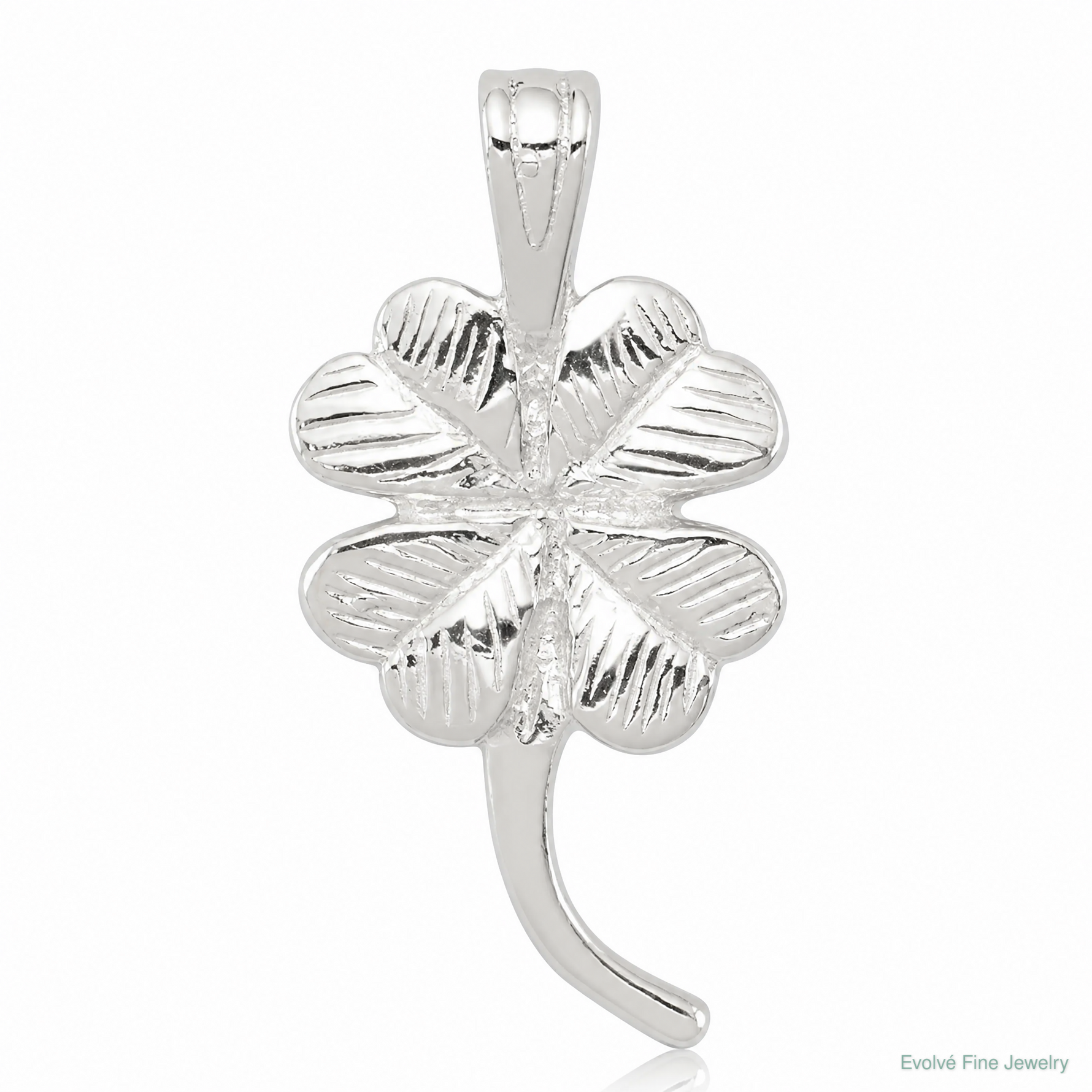 Sterling Silver 4-leaf Clover Charm - Lifestyle View