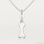 Sterling Silver Polished Dog Bone Charm - Lifestyle View