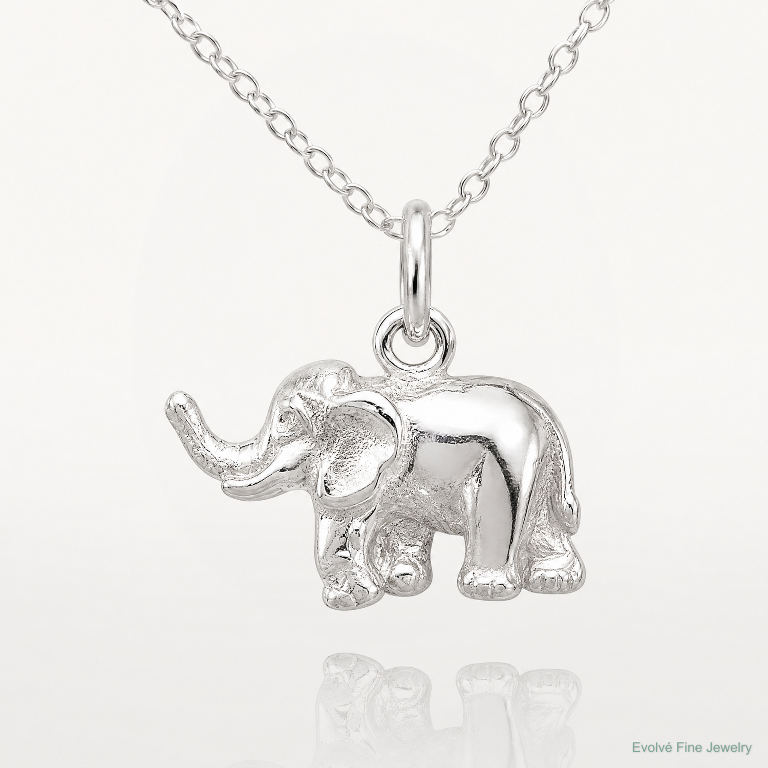 Sterling Silver Elephant Charm - Lifestyle View