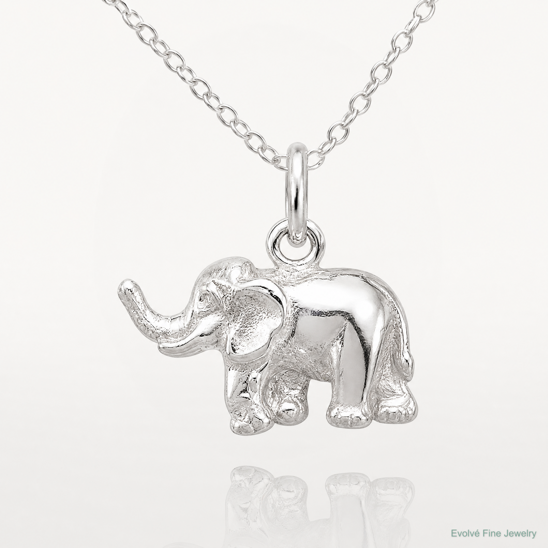 Sterling Silver Elephant Charm - Lifestyle View