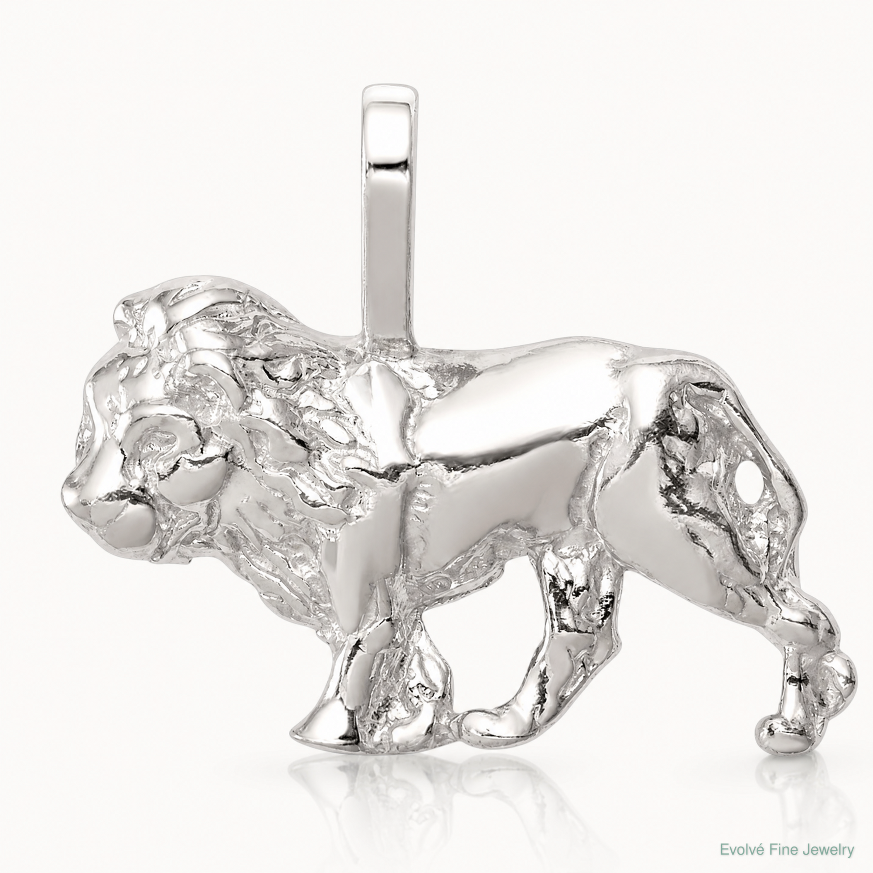 Sterling Silver Lion Charm - Lifestyle View