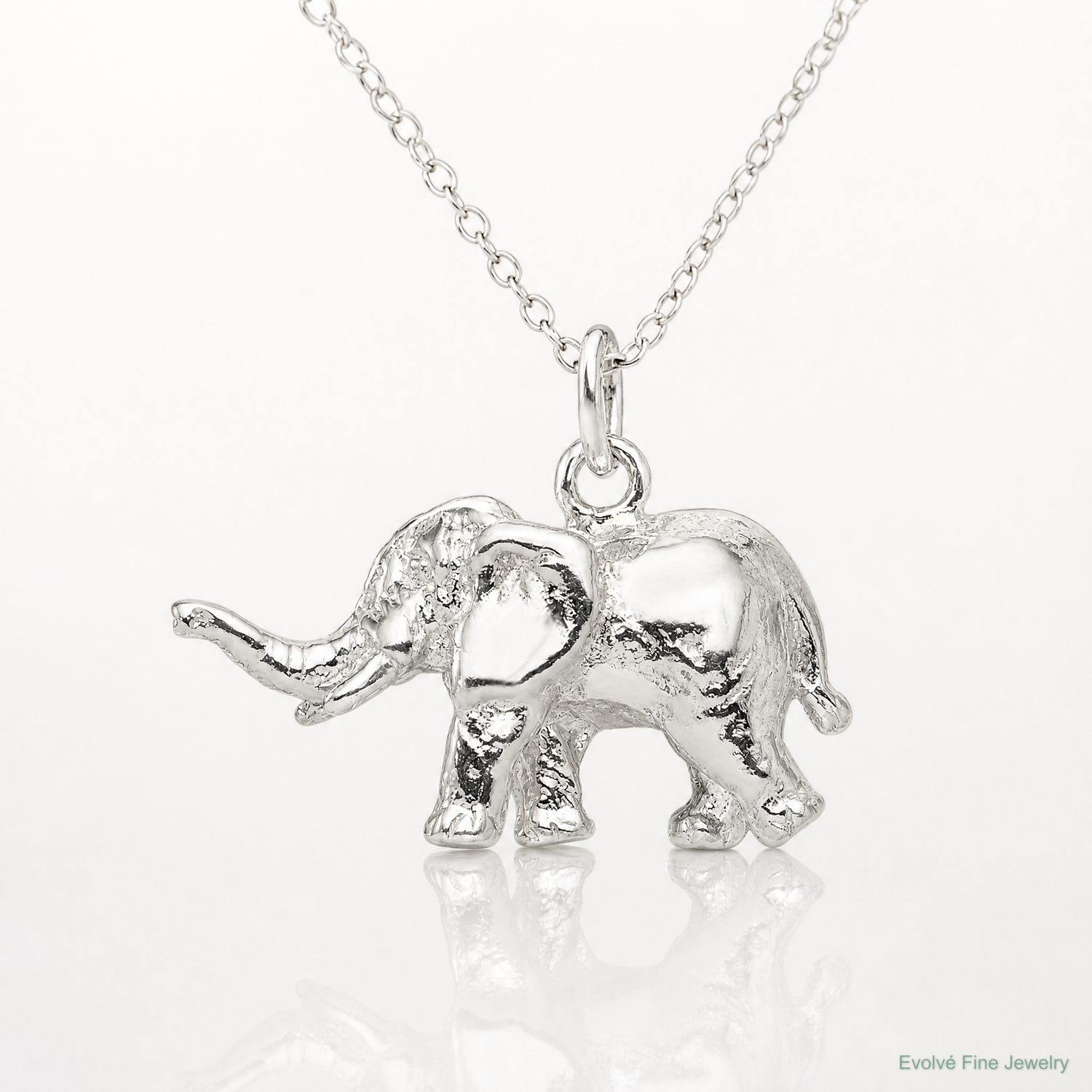 Sterling Silver Elephant Charm - Lifestyle View
