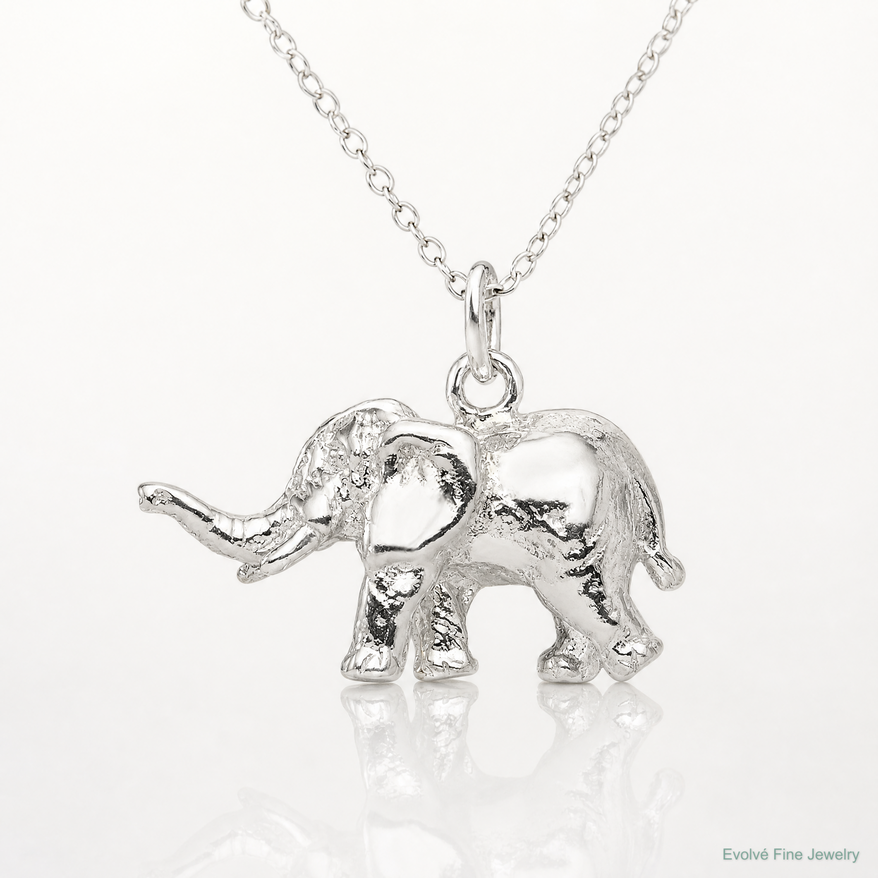 Sterling Silver Elephant Charm - Lifestyle View