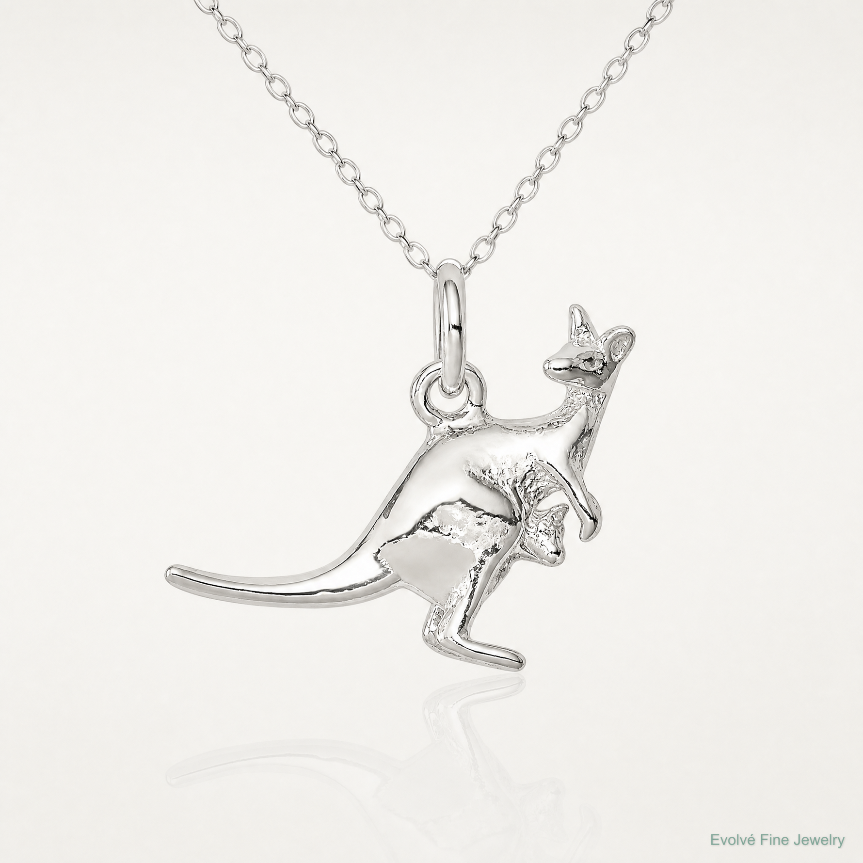 Sterling Silver Kangaroo Charm - Lifestyle View