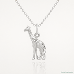 Sterling Silver Giraffe Charm - Lifestyle View