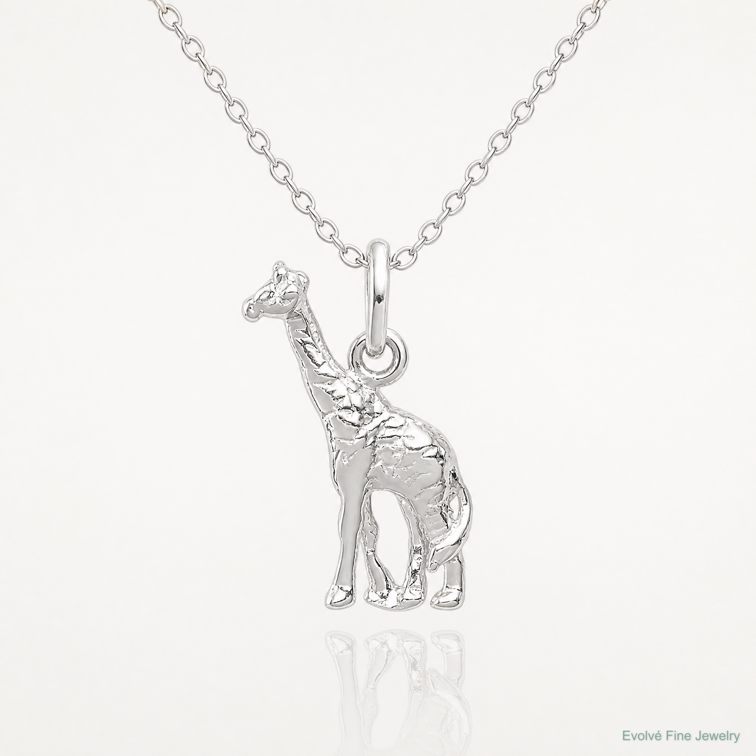 Sterling Silver Giraffe Charm - Lifestyle View