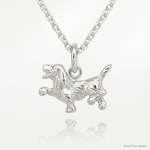 Sterling Silver Dog Charm - Lifestyle View