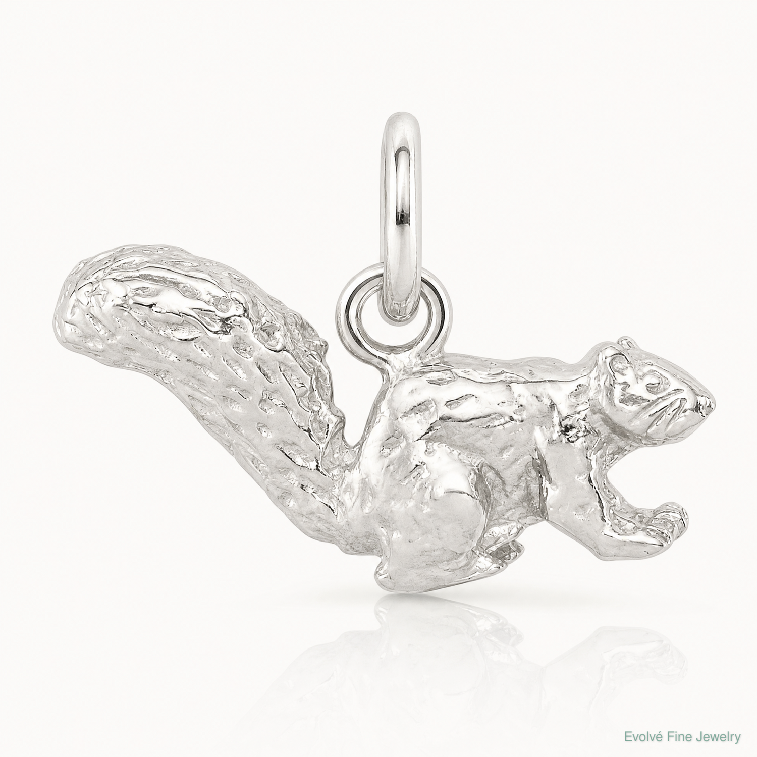 Sterling Silver Squirrel Charm - Lifestyle View