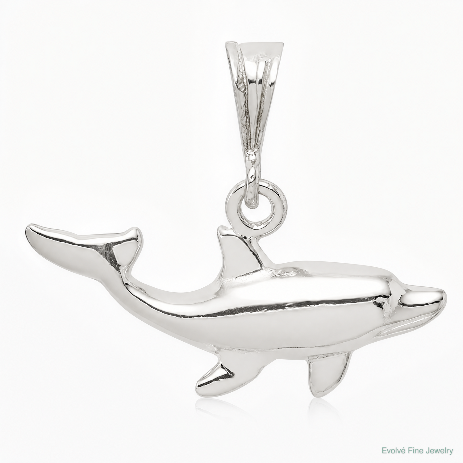 Sterling Silver Dolphin Charm - Lifestyle View