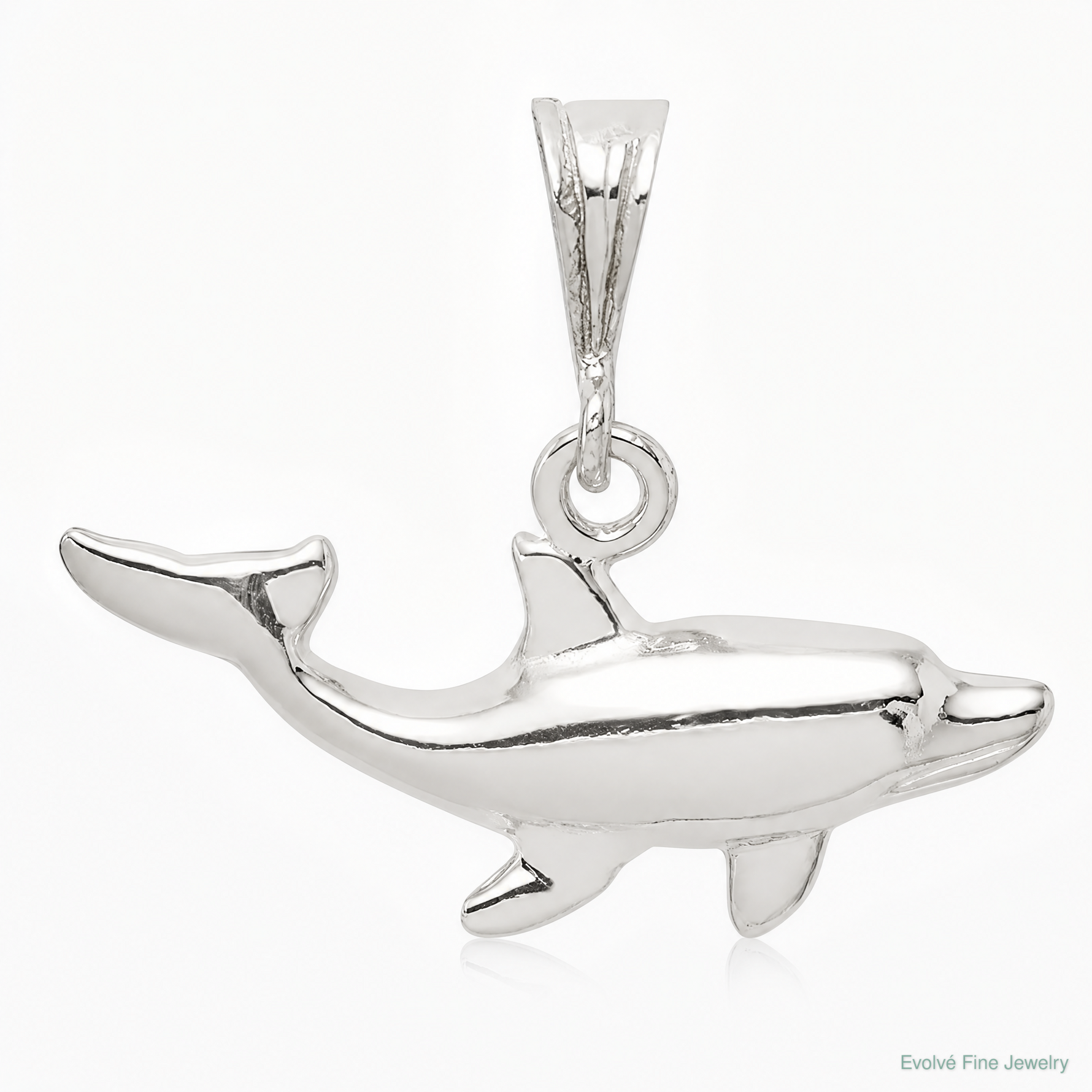 Sterling Silver Dolphin Charm - Lifestyle View