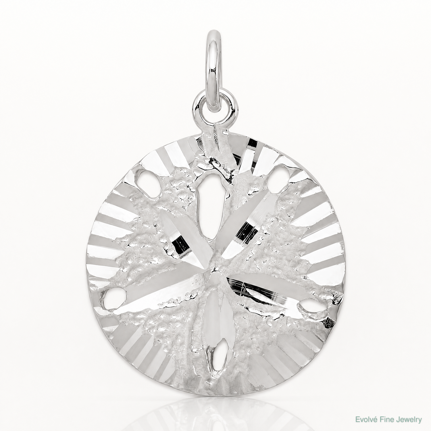 Sterling Silver Sand Dollar Charm - Lifestyle View
