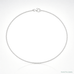 Sterling Silver Rhodium-plated 1.5mm Curb Chain - Lifestyle View