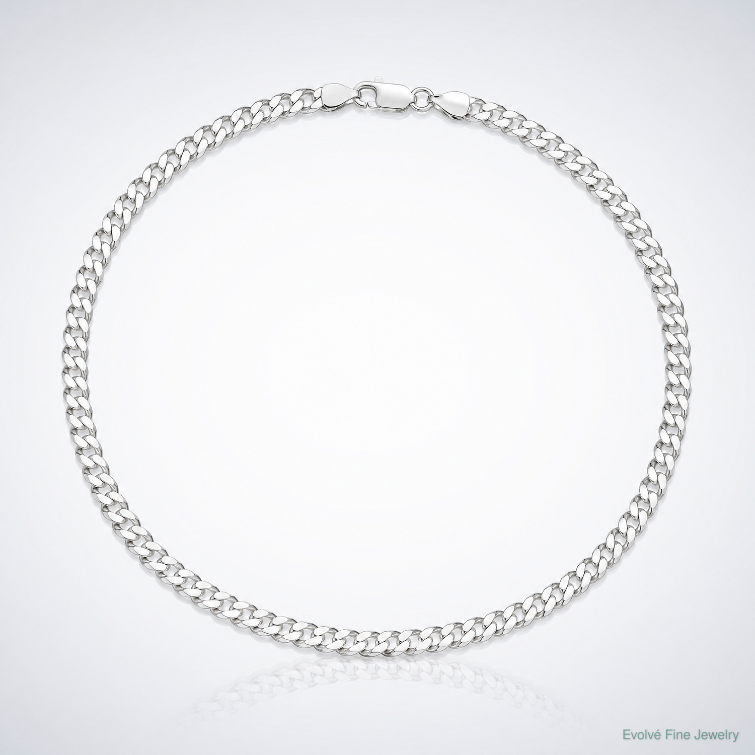 Sterling Silver 4.5mm Curb Chain - Lifestyle View