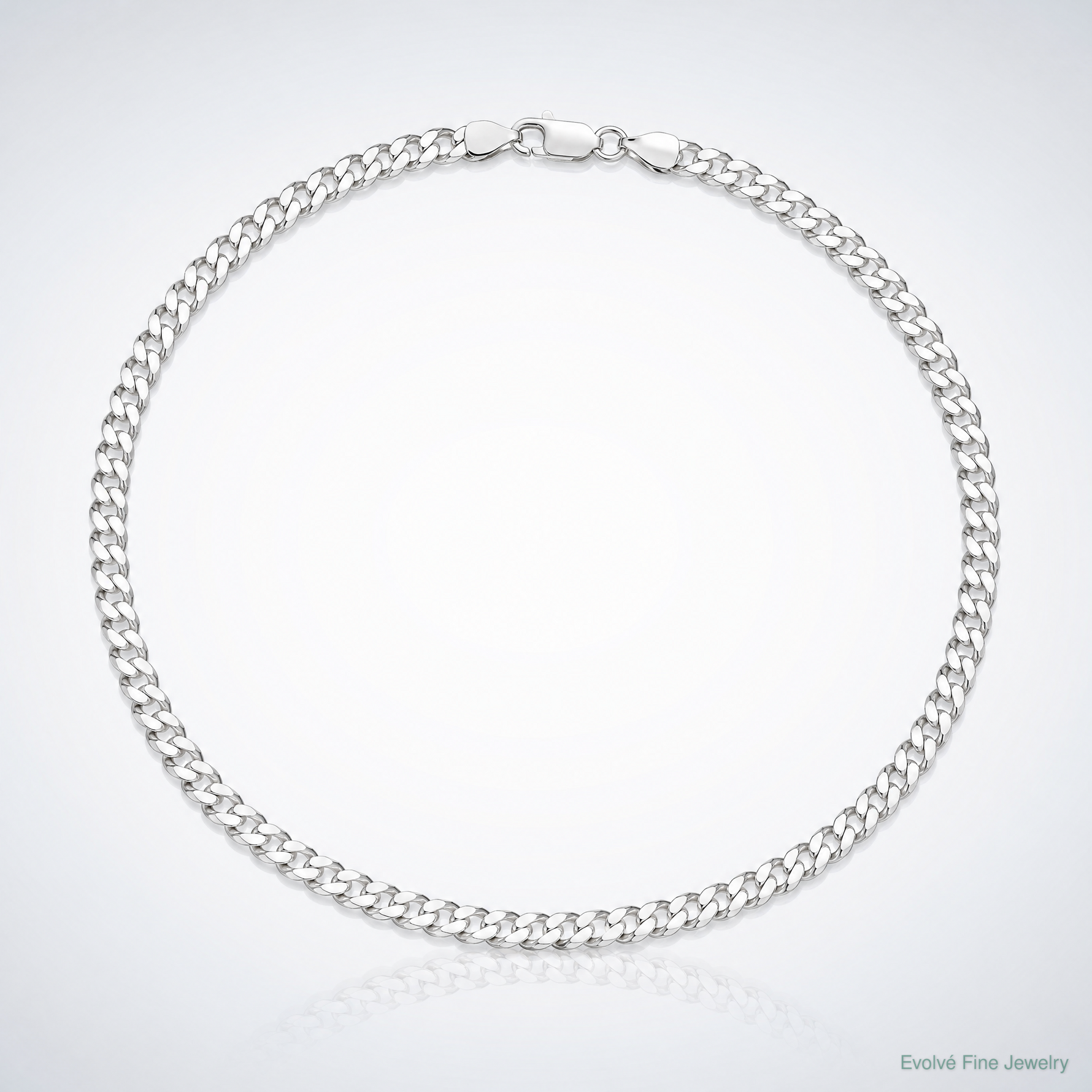 Sterling Silver 4.5mm Curb Chain - Lifestyle View