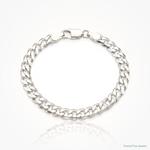 Sterling Silver 4.5mm Concave Beveled Curb Chain - Lifestyle View