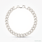 Sterling Silver 8.3mm Pavé Curb Chain - Lifestyle View