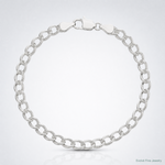 Sterling Silver 5mm Double Link Charm Bracelet - Lifestyle View