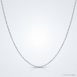 Sterling Silver Rhodium-plated 1mm Cable Chain - Lifestyle View