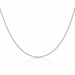 Sterling Silver Rhodium-plated 1.1mm Diamond-cut Rope Chain - Lifestyle View