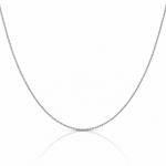 Sterling Silver Rhodium-plated 1.1mm Diamond-cut Rope Chain w/2in ext. - Lifestyle View