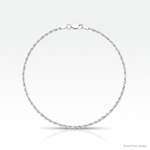 Sterling Silver 1.5mm Diamond-cut Rope Chain - Lifestyle View