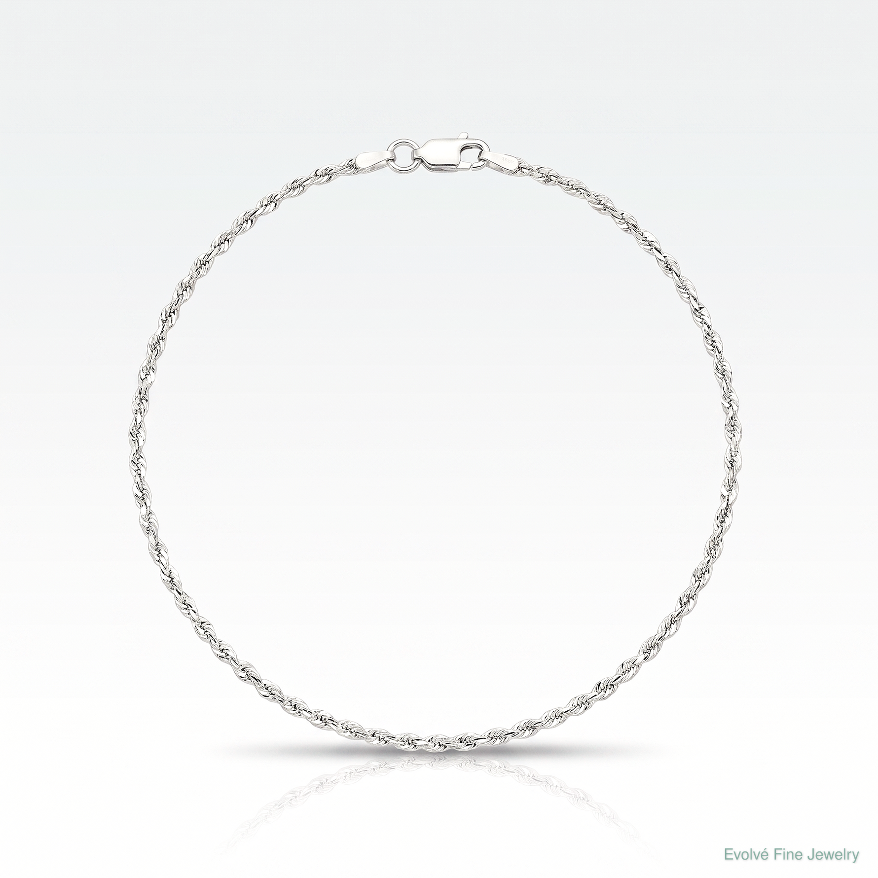 Sterling Silver 1.5mm Diamond-cut Rope Chain - Lifestyle View