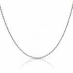 Sterling Silver 1.7mm Diamond-cut Rope Chain - Lifestyle View