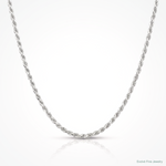 Sterling Silver 2.75mm Diamond-cut Rope Chain - Lifestyle View