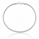 Sterling Silver 4.6mm Diamond-cut Rope Chain - Lifestyle View