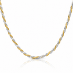Sterling Silver And Vermeil 2.5mm Diamond-cut Rope Chain - Lifestyle View