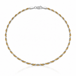 Sterling Silver And Vermeil 2.5mm Diamond-cut Rope Chain - Lifestyle View