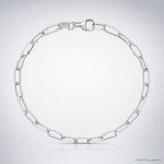 Sterling Silver 3.1mm D/C Paperclip Chain - Lifestyle View