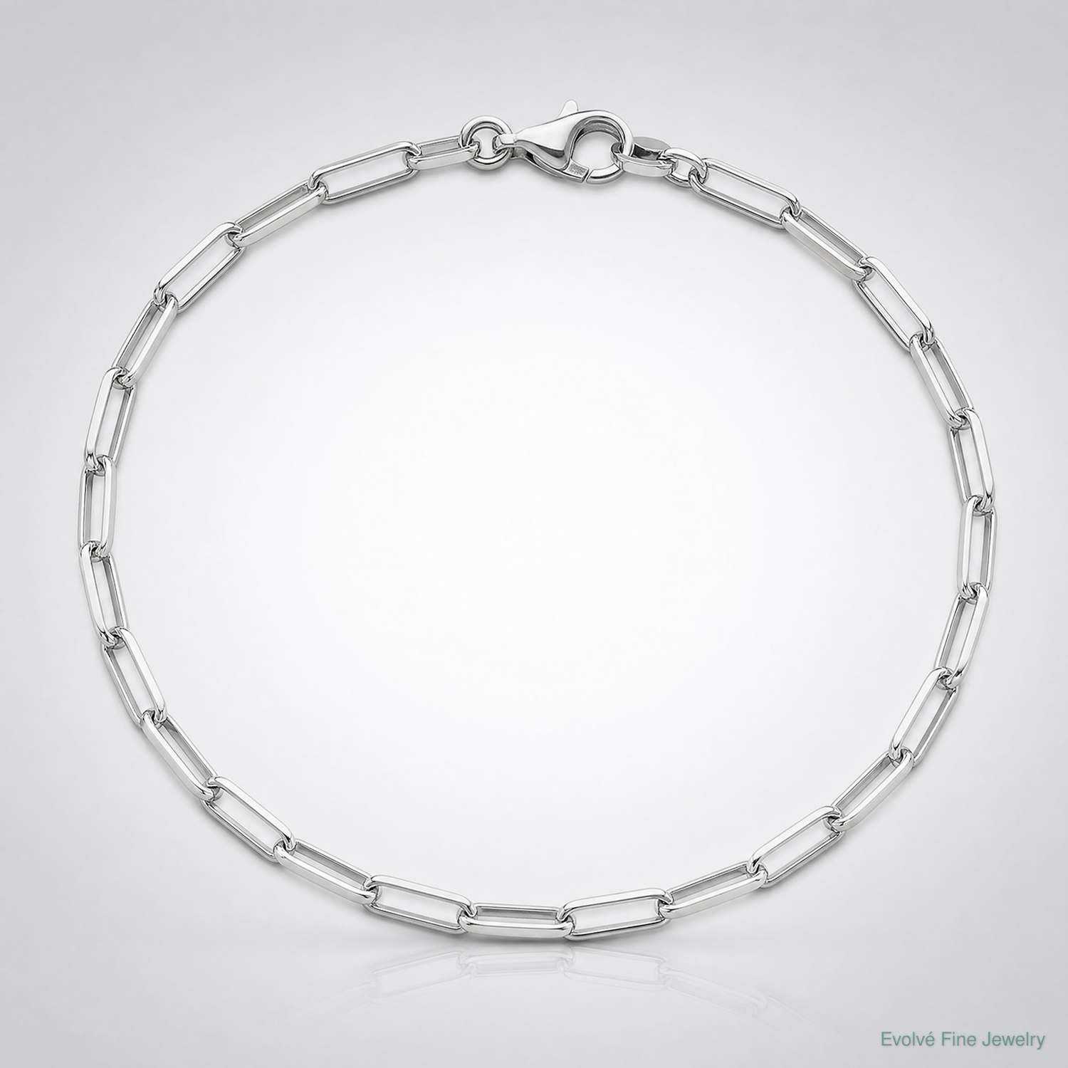 Sterling Silver Rhodium-plated 3.1mm D/C Paperclip Chain - Lifestyle View