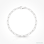 Sterling Silver 3.5mm D/C Paperclip Chain - Lifestyle View