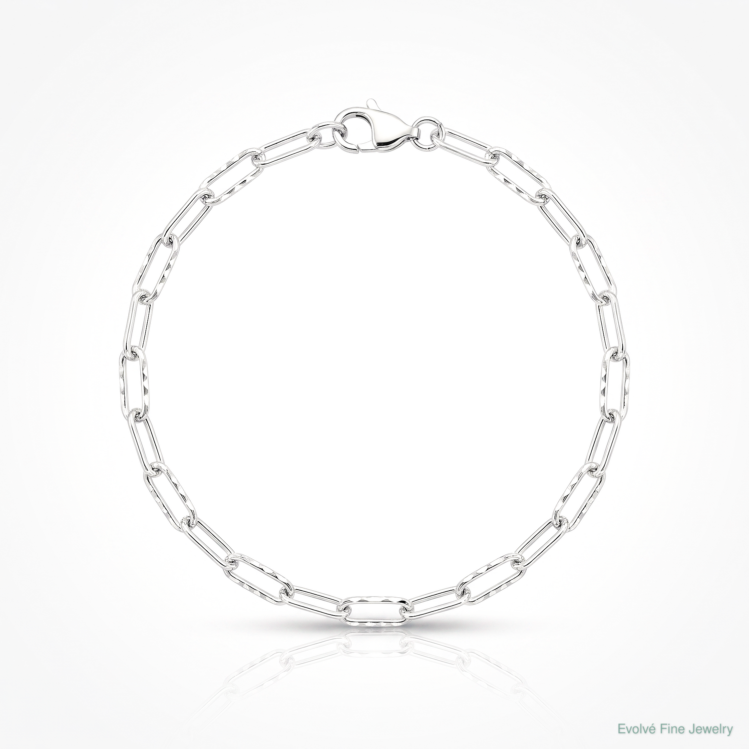 Sterling Silver 3.5mm D/C Paperclip Chain - Lifestyle View