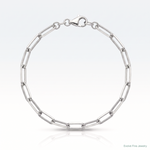 Sterling Silver Rhodium-plated 4.4mm D/C Paperclip Chain - Lifestyle View