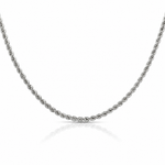 Sterling Silver 2.5mm Solid Rope Chain - Lifestyle View
