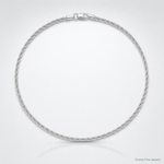 Sterling Silver 2.5mm Solid Rope Chain - Lifestyle View