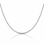Sterling Silver Rhodium-plated 1.5mm Diamond-Cut Spiga Chain - Lifestyle View