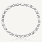 Sterling Silver Rhodium-plated Diam. Bracelet - Lifestyle View