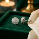 Sterling Silver Rhodium Diam. Post Earrings - Lifestyle View