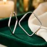 Sterling Silver Polished D/C Endless Hoop Earrings - Lifestyle View