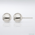 Sterling Silver Polished 10mm Ball Earrings - Lifestyle View
