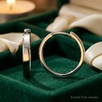 Sterling Silver Rhodium Polished Hinged Hoop Earrings - Lifestyle View