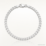 Sterling Silver Rhodium-plated 3.15mm D/C Flat Anchor Curb Chain - Lifestyle View