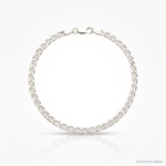 Sterling Silver 4.0mm D/C Flat Anchor Curb Chain - Lifestyle View