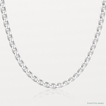 Sterling Silver Rhodium-plated 4.0mm D/C Flat Anchor Curb Chain - Lifestyle View